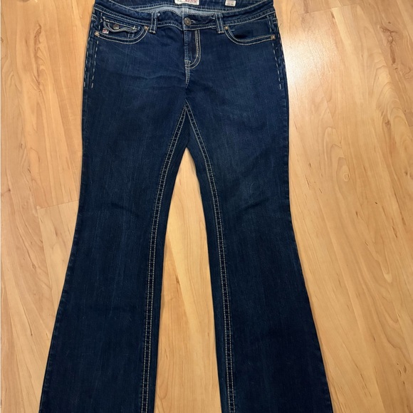 MEK Blue Flare Wide Leg Jeans - Picture 1 of 6